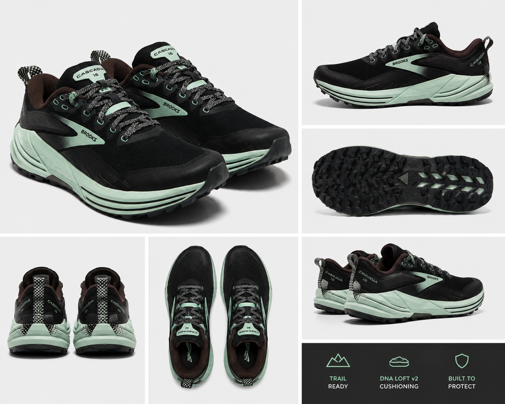 Brooks Cascadia 16 – Black / Mint